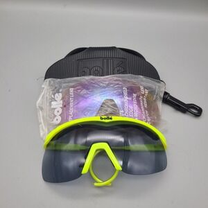 Bolle Chronoshield Vintage Sunglasses Neon Yellow Frame Purple Replacement Lens